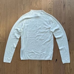 MANGO Selection High Collar Sweater in Off White